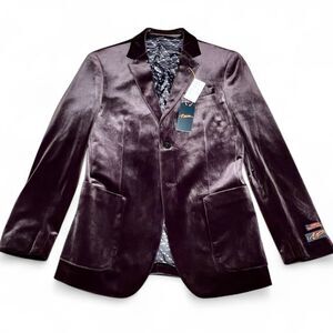 Egara skinny fit stretch blazer men’s size 35S  velvety corduroy NWT